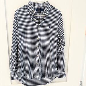 Ralph Lauren Men’s Classic Fit Performance Gingham Button-Down Shirt – Small